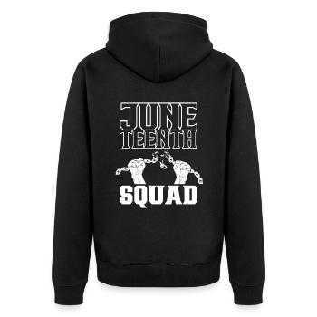 Juneteenth Team 1865 Black African American - Veste à capuche bio Premium Unisexe - noir - Dos - Nico (187cm)