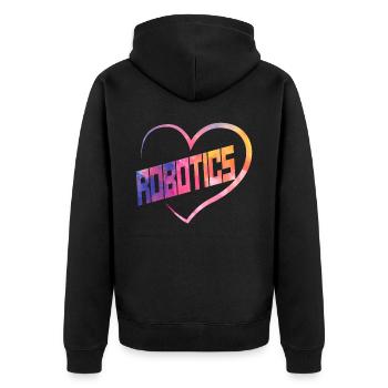 Robot Robotics Engineer Watercolor - Unisex Premium Organic Zip Hoodie - black - Back - Nico (187cm)