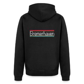 Bremerhaven - Veste à capuche bio Premium Unisexe - noir - Dos - Nico (187cm)