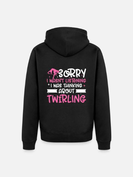 Tambourstab swirling - Unisex Premium Organic Zip Hoodie - black