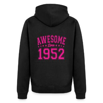Génial depuis 1952 anniversaire 1952 millésime 1952 - Veste à capuche bio Premium Unisexe - noir - Dos - Nico (187cm)