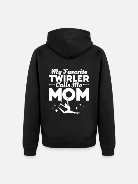 Tambourstab Wirbeln - Unisex Premium Bio Zip Hoodie - Schwarz