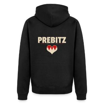 Prebitz Dorf Gemeinde Stadt Bayreuth - Unisex Premium Bio Zip Hoodie - Schwarz - Hinten - Nico (187cm)