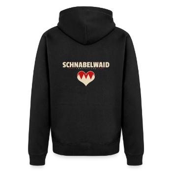 Schnabelwaid Dorf Gemeinde Stadt Bayreuth - Unisex Premium Bio Zip Hoodie - Schwarz - Hinten - Nico (187cm)