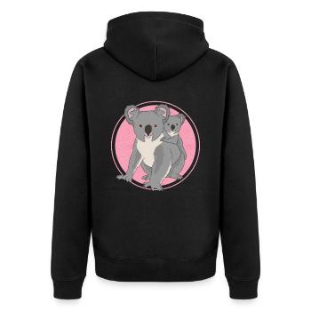 Koala Koala Koala Bear Koala Bear Cadeau - Veste à capuche bio Premium Unisexe - noir - Dos - Nico (187cm)