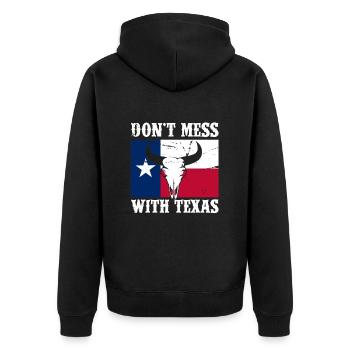 Texas - Veste à capuche bio Premium Unisexe - noir - Dos - Nico (187cm)