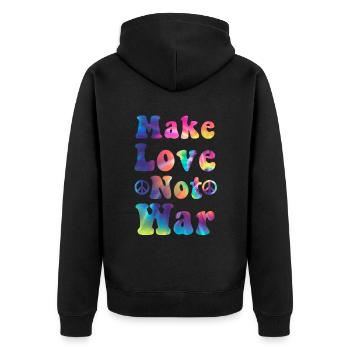 Hippie - Veste à capuche bio Premium Unisexe - noir - Dos - Nico (187cm)