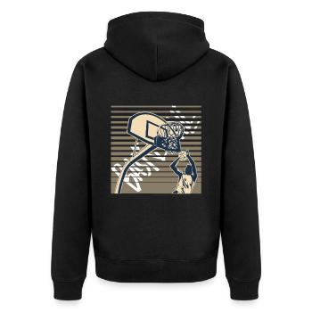Joueurs de basket-ball - Veste à capuche bio Premium Unisexe - noir - Dos - Nico (187cm)