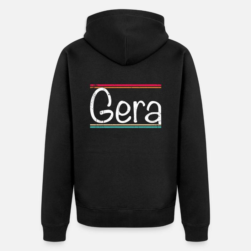 Gera - Veste à capuche bio Premium Unisexe - noir