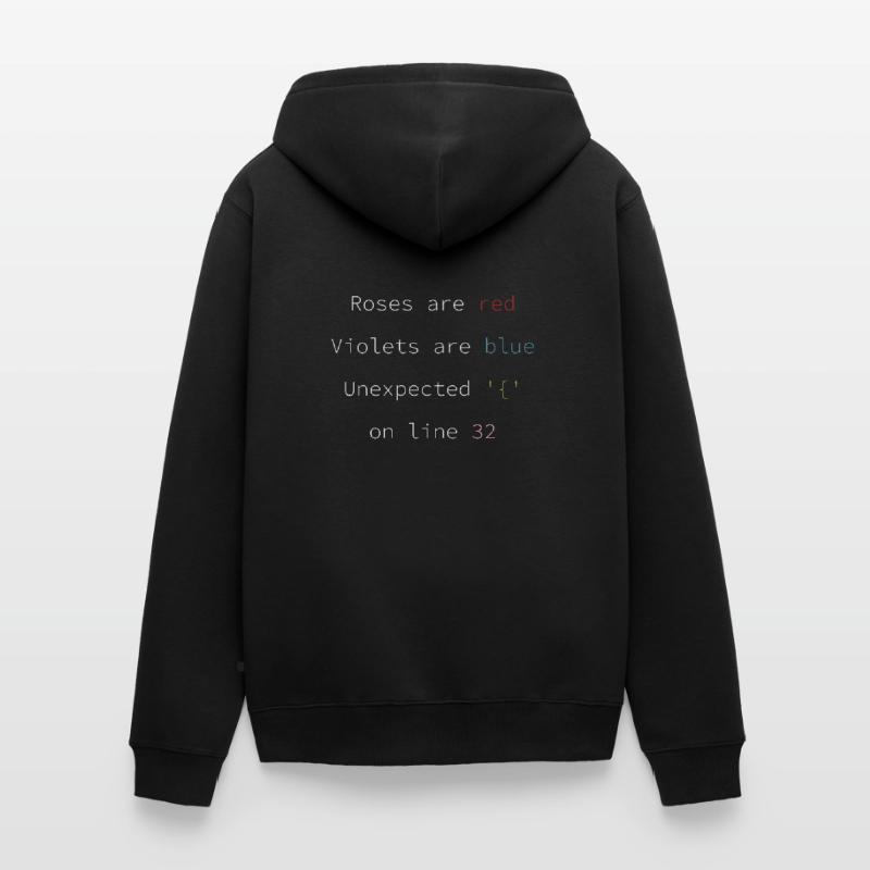 Funny Error Code Software Developer Unisex Premium Organic Zip Hoodie