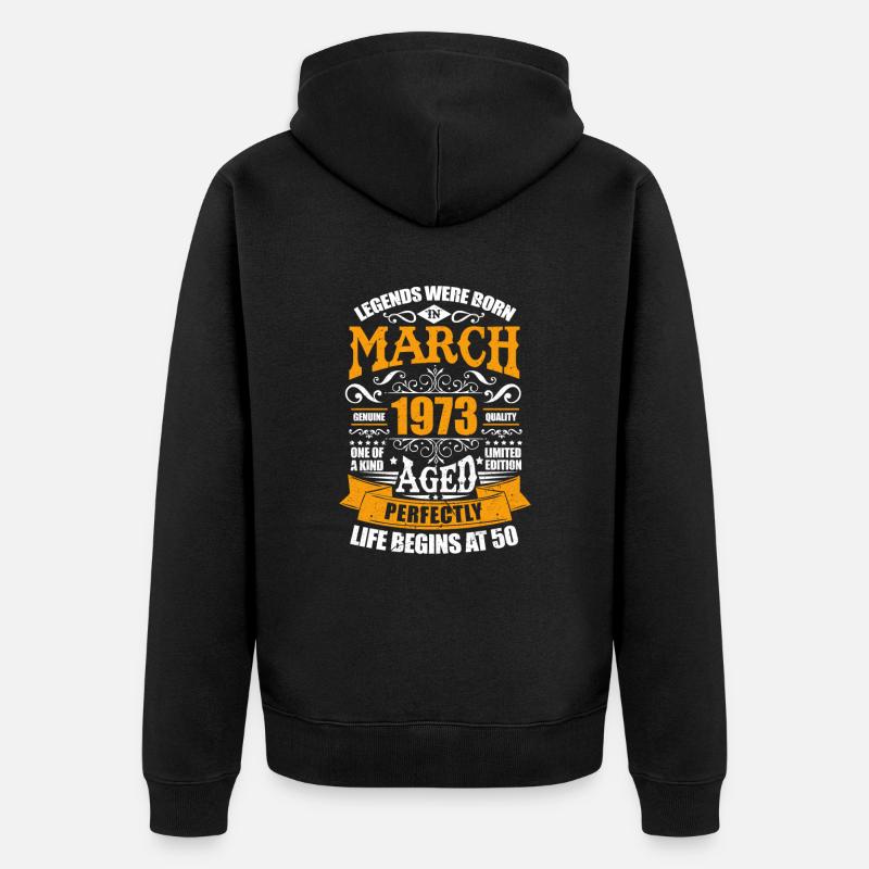 Mars 1973 - Veste à capuche bio Premium Unisexe - noir