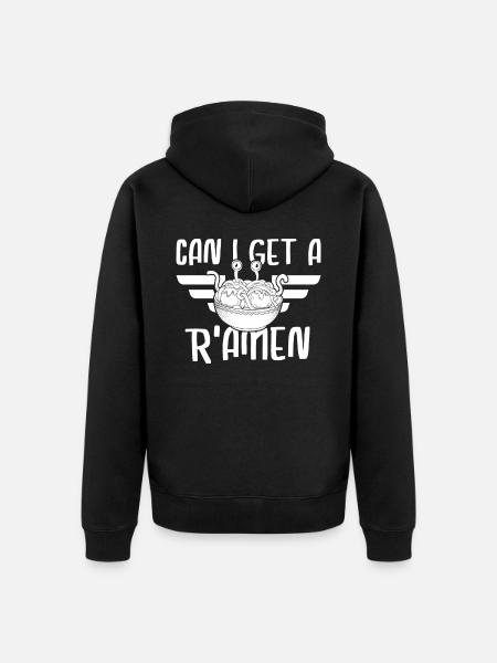 Flying Spaghetti Monster FSM Pastafarian - Unisex Premium Organic Zip Hoodie - black