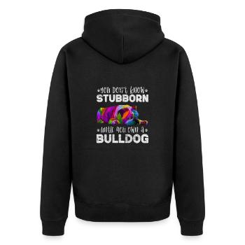 Deutsch Bulldog - Veste à capuche bio Premium Unisexe - noir - Dos - Nico (187cm)