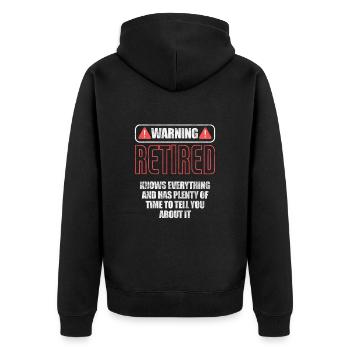 Retraite - Veste à capuche bio Premium Unisexe - noir - Dos - Nico (187cm)
