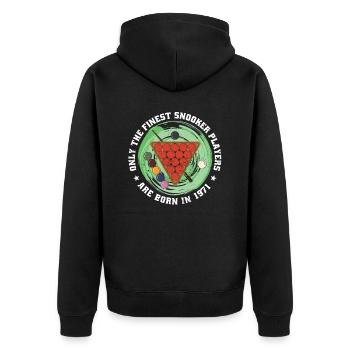 Joueur de snooker Snooker né en 1971 Anniversaire - Veste à capuche bio Premium Unisexe - noir - Dos - Nico (187cm)