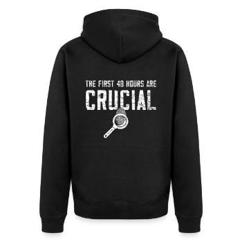 Criminology - Forensic Scientist - Unisex Premium Organic Zip Hoodie - black - Back - Nico (187cm)
