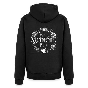 Tricot Tricoteur a pris sa retraite - Veste à capuche bio Premium Unisexe - noir - Dos - Nico (187cm)