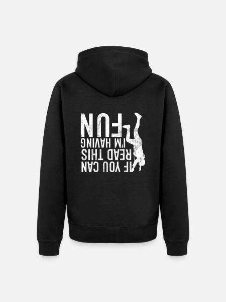 Free Climbing Bergsteiger & Bouldern Freeclimbing - Unisex Premium Bio Zip Hoodie - Schwarz