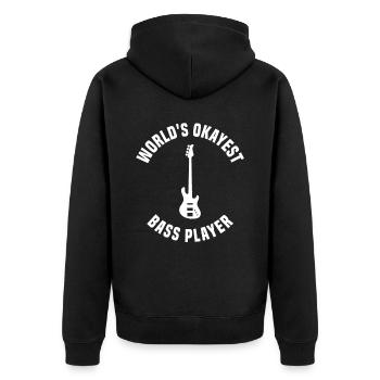 Bassiste Bassiste Guitariste Basse Instrument de Musique - Veste à capuche bio Premium Unisexe - noir - Dos - Nico (187cm)