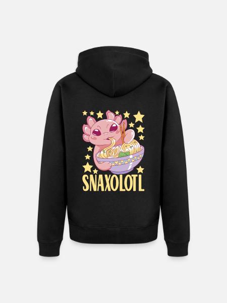Anime Ramen Axolotl - Unisex Premium Bio Zip Hoodie - Schwarz