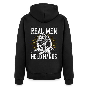 Arm wrestling arm wrestling - Unisex Premium Organic Zip Hoodie - black - Back - Nico (187cm)