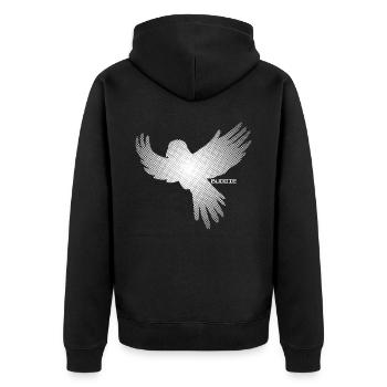 Budgerigar saying budgerigars - Unisex Premium Organic Zip Hoodie - black - Back - Nico (187cm)