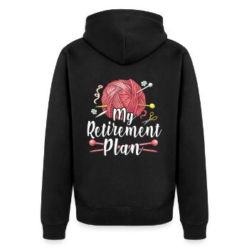 Tricot Tricoteur a pris sa retraite - Veste à capuche bio Premium Unisexe - noir - Dos - Nico (187cm)