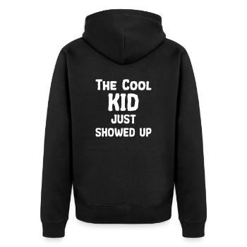 Le gamin cool vient d’arriver - Veste à capuche bio Premium Unisexe - noir - Dos - Nico (187cm)