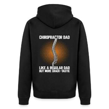 Papa chiropratique - Veste à capuche bio Premium Unisexe - noir - Dos - Nico (187cm)