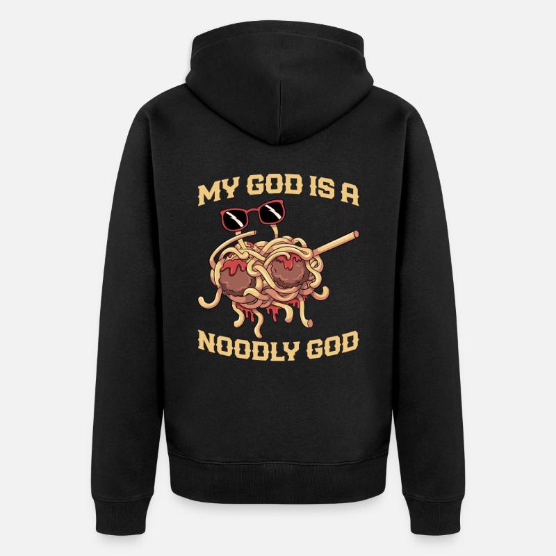 Dab Flying Spaghetti Monster - Veste à capuche bio Premium Unisexe - noir