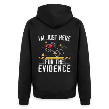 Criminologist - Forensic Science - Unisex Premium Organic Zip Hoodie - black - Back - Nico (187cm)