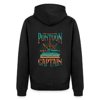 Ponton bateau, capitaine ponton - Veste à capuche bio Premium Unisexe - noir - Dos - Nico (187cm)