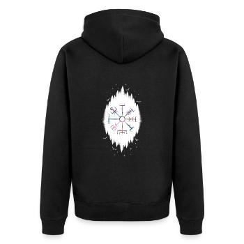 Celtic Vikinger Vegvisir compas Vikings - Veste à capuche bio Premium Unisexe - noir - Dos - Nico (187cm)