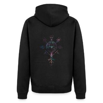 Celtic Vikinger Vegvisir compas Vikings - Veste à capuche bio Premium Unisexe - noir - Dos - Nico (187cm)
