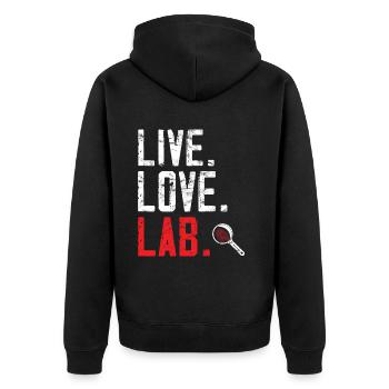 Forensic Scientist - Forensic Criminology - Unisex Premium Organic Zip Hoodie - black - Back - Nico (187cm)