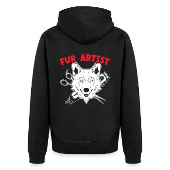Pet Groomer Animal Stylist Animal Salon Artiste de fourrure - Veste à capuche bio Premium Unisexe - noir - Dos - Nico (187cm)
