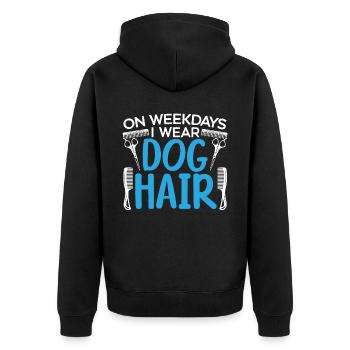 En semaine, je porte un toiletteur de chien Dog Lover Lover - Veste à capuche bio Premium Unisexe - noir - Dos - Nico (187cm)