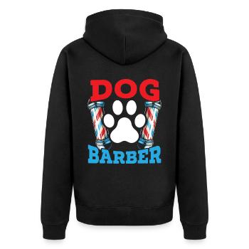 Dog Barber Pet Groomer Pet Salon Fur Artist - Veste à capuche bio Premium Unisexe - noir - Dos - Nico (187cm)