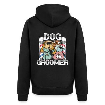 Dog Barber Pet Groomer Pet Salon Fur Artist - Veste à capuche bio Premium Unisexe - noir - Dos - Nico (187cm)
