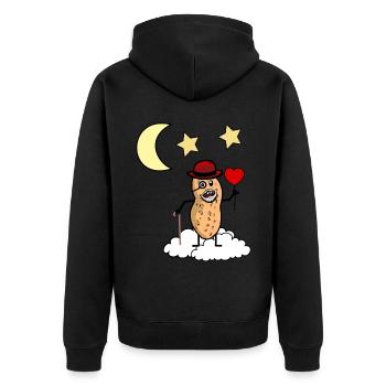 Peanut Grandpa Heaven Jensei’s Death Cloud Reincarnation - Veste à capuche bio Premium Unisexe - noir - Dos - Nico (187cm)