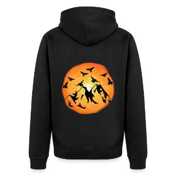 Sunshine Mountains Wilderness Birds Nature Sun - Veste à capuche bio Premium Unisexe - noir - Dos - Nico (187cm)
