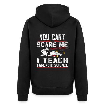 Forensic scientist Forensic scientist - Unisex Premium Organic Zip Hoodie - black - Back - Nico (187cm)