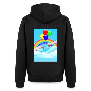 Création esthétique Clowncore de ballons Adam - Veste à capuche bio Premium Unisexe - noir - Dos - Nico (187cm)