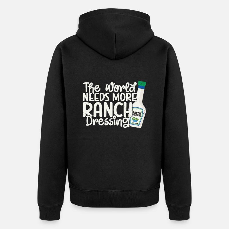 Ranch -Dressing -Ranch -Salatdressing - Unisex Premium Bio Zip Hoodie - Schwarz