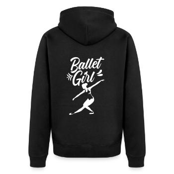 Ballet Girl Ballet Ballet Dancer Ballerina - Veste à capuche bio Premium Unisexe - noir - Dos - Nico (187cm)