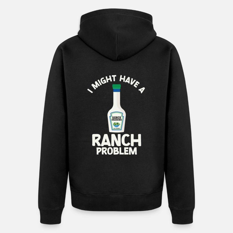 Ranch -Vinaigrette -Ranch -Vinaigrette - Veste à capuche bio Premium Unisexe - noir