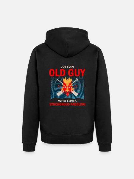 Chinesisches Bootsrennen für Drachenboot-Trainer - Unisex Premium Bio Zip Hoodie - Schwarz