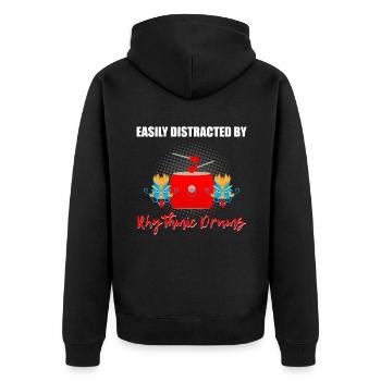 Drachenbootrennen Festival für Drachenboot - Unisex Premium Bio Zip Hoodie - Schwarz - Hinten - Nico (187cm)