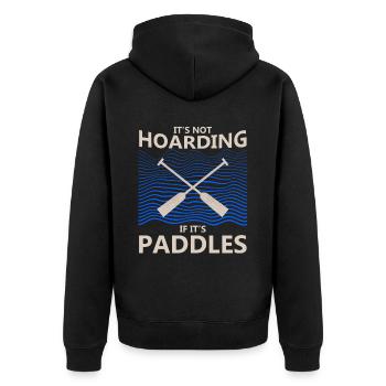 Drachenbootfahren-Thema für Drachenbootpaddeln - Unisex Premium Bio Zip Hoodie - Schwarz - Hinten - Nico (187cm)