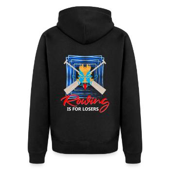 Chinese Boat Race for Dragon Boat Trainers - Unisex Premium Organic Zip Hoodie - black - Back - Nico (187cm)